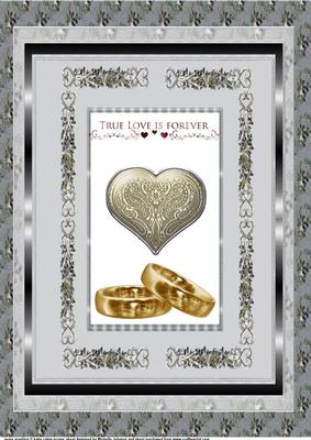 A4 True Love is Forever Wedding Day Card