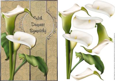 Sympathy Calla Lilies Card Front