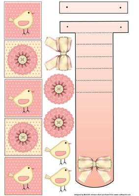 Bird and Flower Waterfall with Embellishments