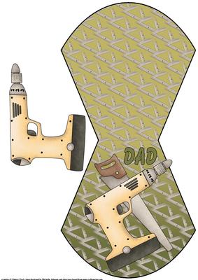 DIY Tools Drill Dad Birthday Wobble Card