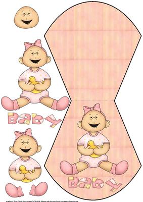 New Baby Girl Wobble Card