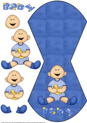 New Baby Boy Wobble Card