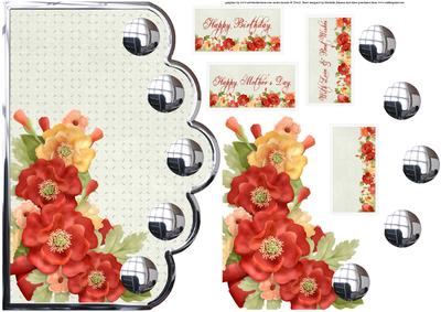 Pretty Poppies Scalloped Edge Card