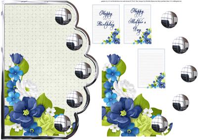 Enchanted Flowers Scalloped Edge Card