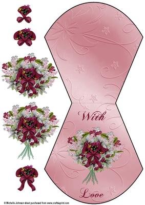 With Love Bouquet Wobble Card