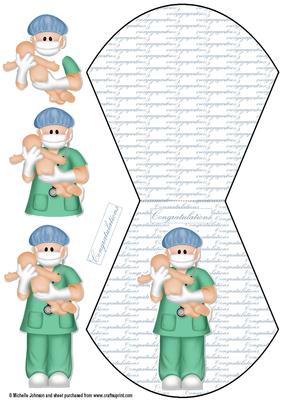 New Baby Boy Wobble Card