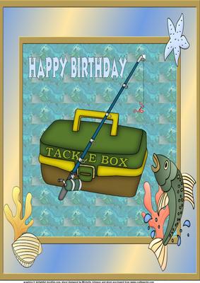 A4 Gone Fishing Birthday Card