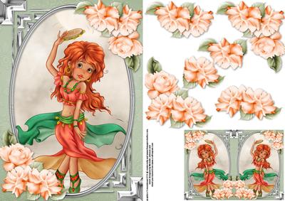Gypsy Woman Card Front with Gift Tag