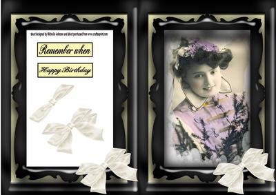 Vintage Remember When Female Birthday Card Front
