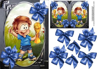 Football Champ Card Front with Gift Tag