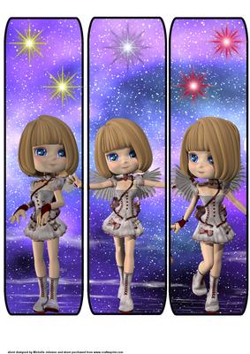 Cute Heart Fairy Bookmarks