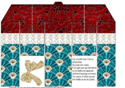 Oriental Kimono Shaped Card