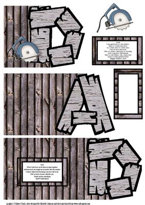 DIY Dad Birthday and Fathers Day Book Sheet