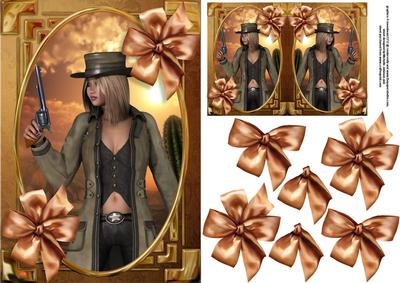 Sheriff Card Front with Gift Tag