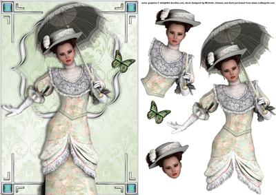Edwardian My Fair Lady Floral Card Front