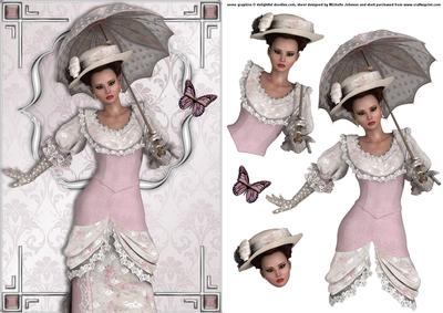 Edwardian My Fair Lady Pink Card Front
