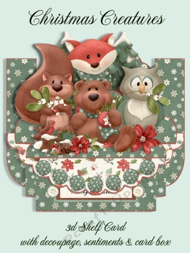 Christmas Creatures 3D Shelf Card Kit