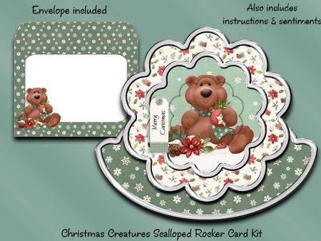 Christmas Creatures Scalloped Rocker Card Kit