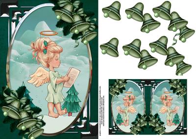 Little Angel and Bells Card Front