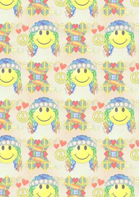 Groovy Smiley Face Peace Vellum 1