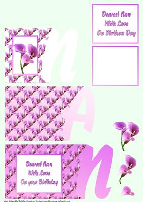 Nan Pink Flower Book Sheet