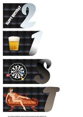 A Perfect 21st Birthday Male Book Sheet