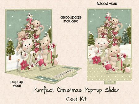 Purrfect Christmas Pop Up Slider Card Kit
