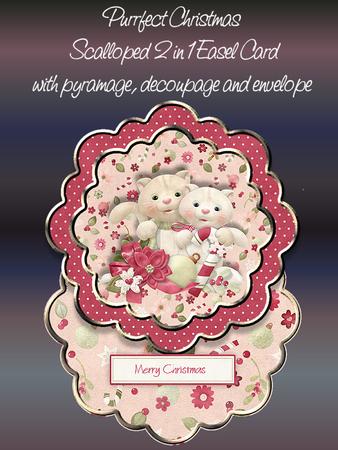 Purrfect Christmas 2 in 1 Easel Card Kit