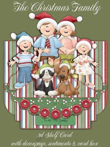 The Christmas Family 3D Shelf Card with Card Box