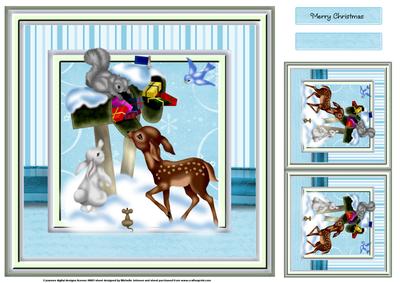 Christmas Animals 7.5x7.5 Topper