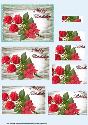 Red Rose Bouquet Birthday Pyramid
