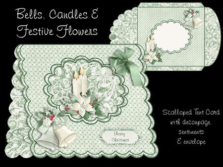 Bells, Candles and Festive Flowers Tent Card Kit