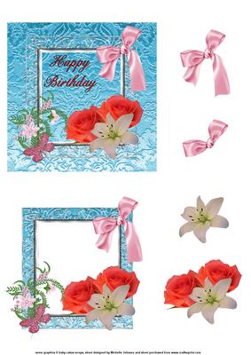 Roses and Lily Step by Step