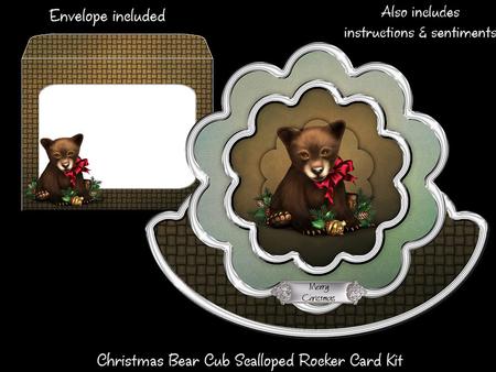 Christmas Bear Cub Rocker Card Kit