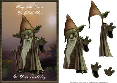 Yoda's May the Force Be with You Card Front