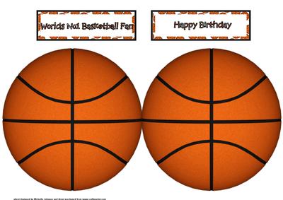 No1 Basketball Fan Shaped Card