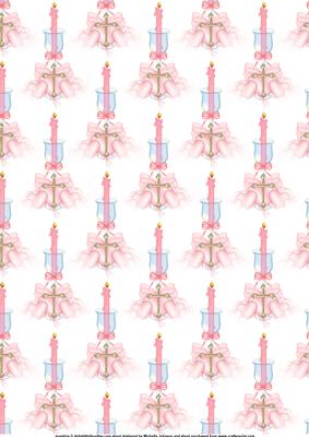 Girls Christening Candle Background