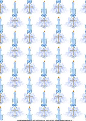 Boys Christening Candle Background