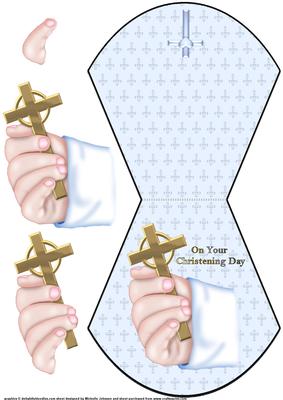 Boys Christening Wobble Card