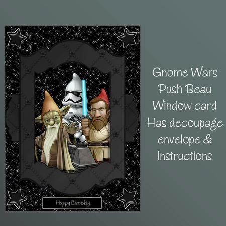 Gnome Wars (star Wars) Push to Beau Window Card Kit