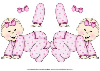 New Baby Girl or Girls 1st Birthday Shaped Card