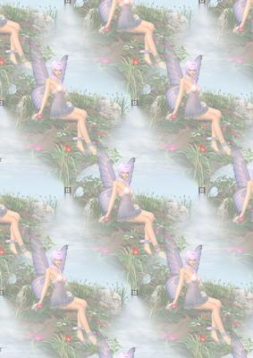 Lilac Fairy Scene Vellum