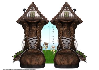 New Home Boot Shaped Card