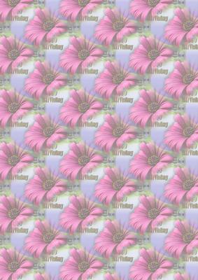 Pink Flower Birthday Vellum