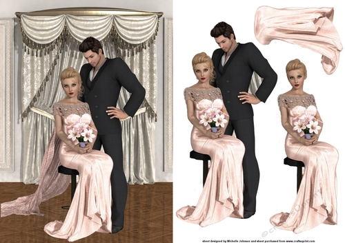 the wedding photo card front