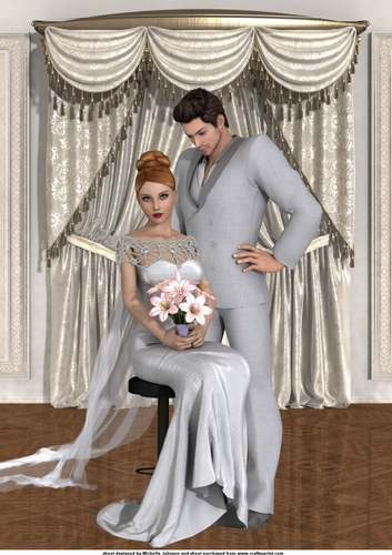 the white wedding photo A4 card