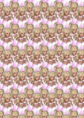 Pink Bunny Girl Background