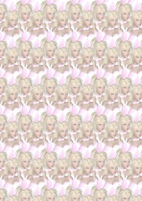 Pink Bunny Girl Vellum
