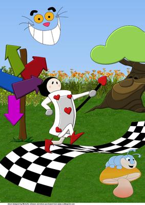 A4 Wonderland Card