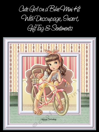 Cute Girl On A Bike Mini Kit